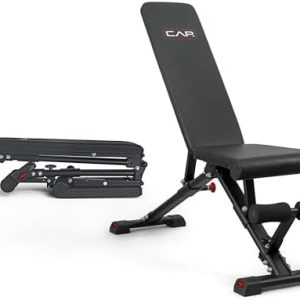 CAP Barbell Adjustable Utility Strength Training Weight Bench for Home Gym - Versatile, Heavy-Duty Design, Stability & C